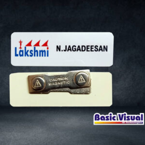 Standard PVC White Name Badge manufacturer, Printer, and supplier in Mumbai, India - Basic Visual ID Technologies