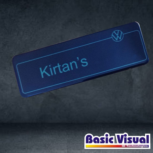 Custom Colour Business Name Badges/Tags | 65 mm x 35 mm | 1 / 2 Colour silkscreen Print