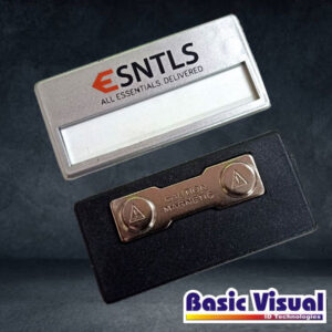 Metallic Reusable Name Badges
