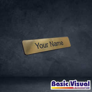 metallic-pvc-name-badges-tags-for-uniforms-gold-silver-1-inch-x-3-inch-full-colour-digital-printed