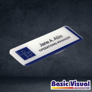 white-reusable-corporate-name-badges-tags-65-mm-x-35-mm-1-2-colour-silkscreen-print