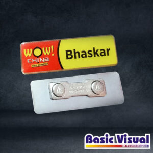 Dome SS Name Badges/Tags for Conferences 1 inch X 3 inch Full Colour Digital Printed